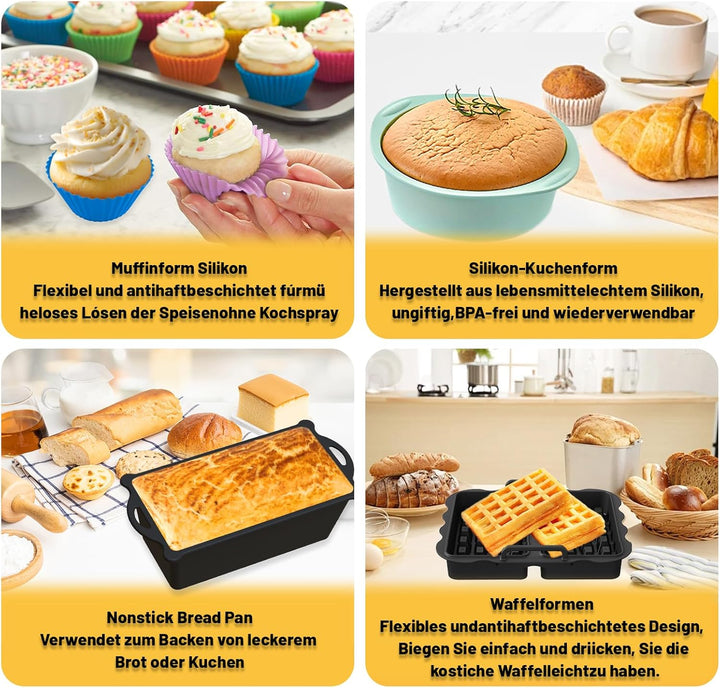 Heissluftfritteuse Zubehör für Ninja Foodi Flexdrawer 10,4L AF500EU, Airfryer Zubehör COSORI 10L Sil