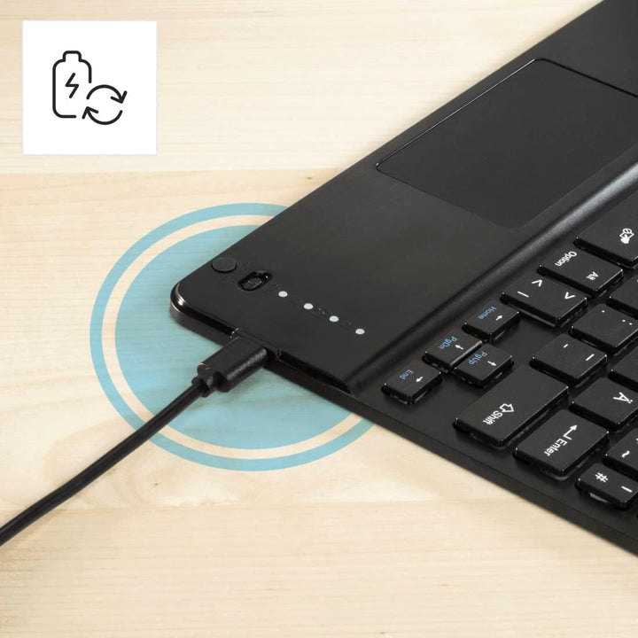 Hama Hülle mit Tastatur für Tablets 9,5 – 11“ (Bluetooth Tastatur mit Touchpad, Standfunktion, magne