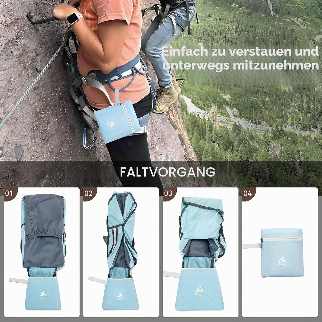 15L Wanderrucksack Kleiner Damen Herren Leichter Faltbarer Daypack Tagesrucksack Trekkingrucksack fü