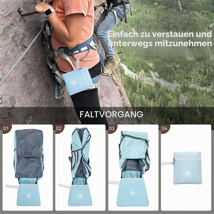 15L Wanderrucksack Kleiner Damen Herren Leichter Faltbarer Daypack Tagesrucksack Trekkingrucksack fü