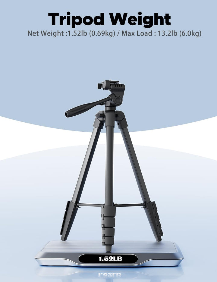 Handy Stativ, Lusweimi 153 cm Stativ für iPad und iPhone mit drahtloser Fernbedienung, Kamera Stativ