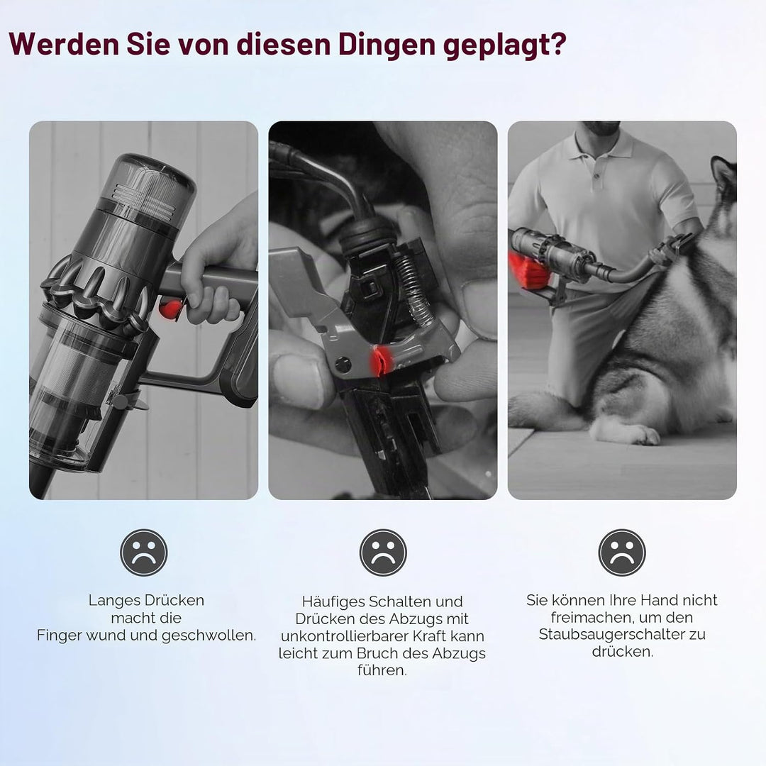 2 Stück Verstärkter Griffhalterung für Dyson V15 V11 V10 Staubsauger, Schalter Halterung Fixierung S