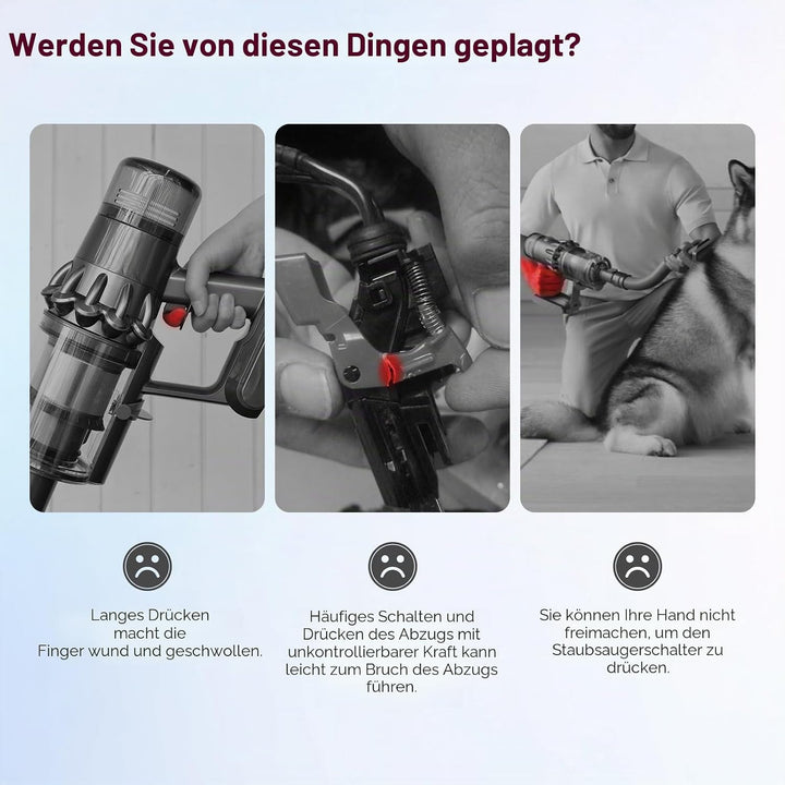 2 Stück Verstärkter Griffhalterung für Dyson V15 V11 V10 Staubsauger, Schalter Halterung Fixierung S