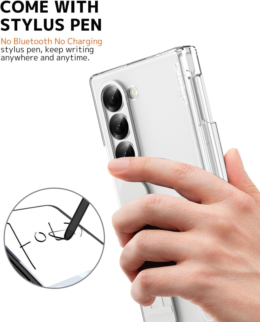 NINKI für Samsung Galaxy Z fold 7 Handyhülle mit Armband Ständer fold7 Schutzhülle mit Stift fold7 h