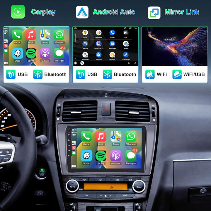Hodozzy 4G+64G Autoradio für Toyota Avensis T27 2008-2015 Android 8 Core 9 Zoll IPS Touchscreen Navi