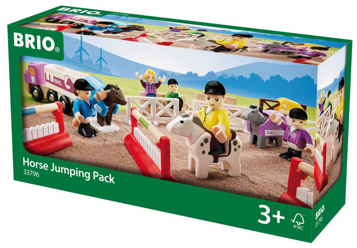 BRIO 33796 - Grosser Pferde-Parcours, 25-teilig, Bauernhof Tiere