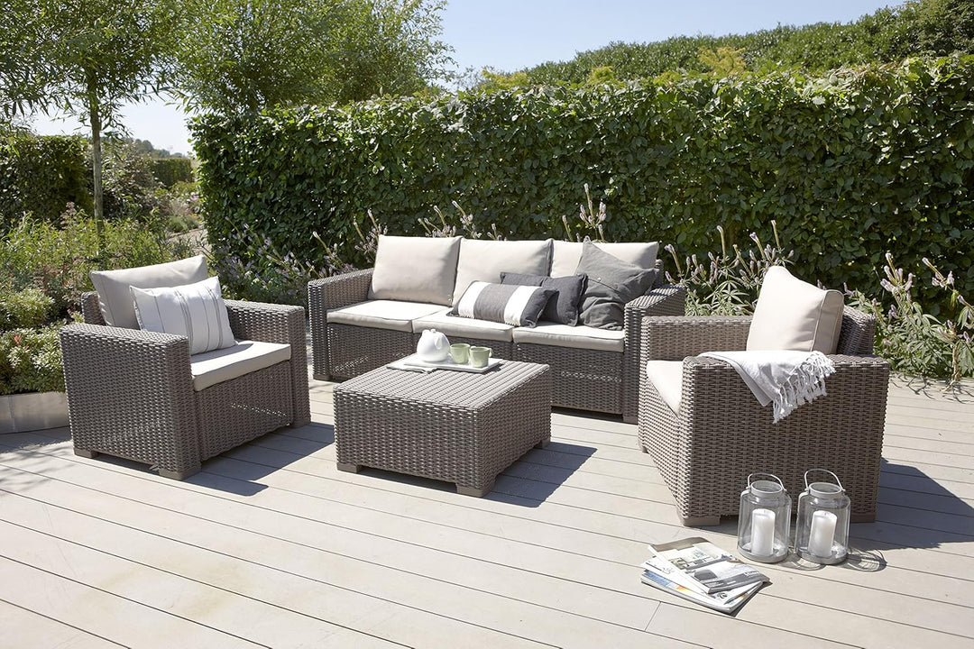 Allibert by Keter California Gartentisch aus Kunststoff, Beistelltisch für Garten, Terrasse & Balkon