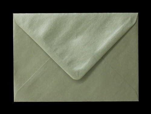 Farbige Briefhüllen | Premium | 133 x 184 mm Silber (100 Stück) Nassklebung | Briefhüllen, Kuverts,