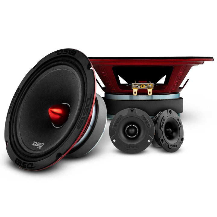 DS18 Car Speaker Tweeters 6.5" Inch 500w Watt 4Ohm Combo Package PRO-X6.4BMPK 16,5 cm PRO-X, 16,5 cm