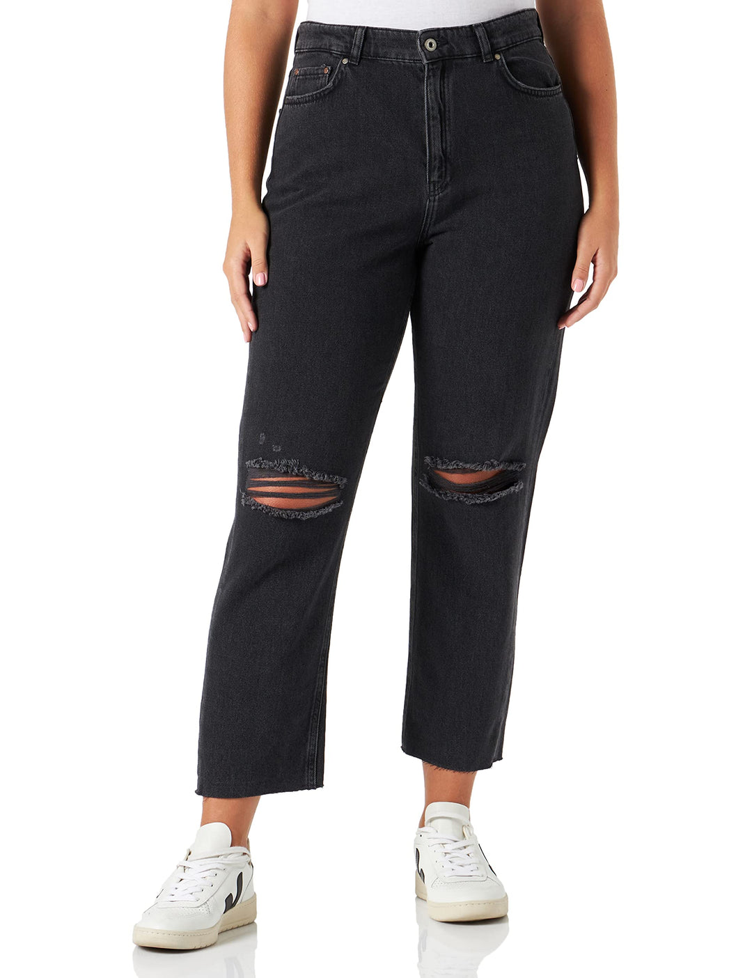 United Colors of Benetton Damen Hose 28 Schwarzer Denim 801, 28 Schwarzer Denim 801