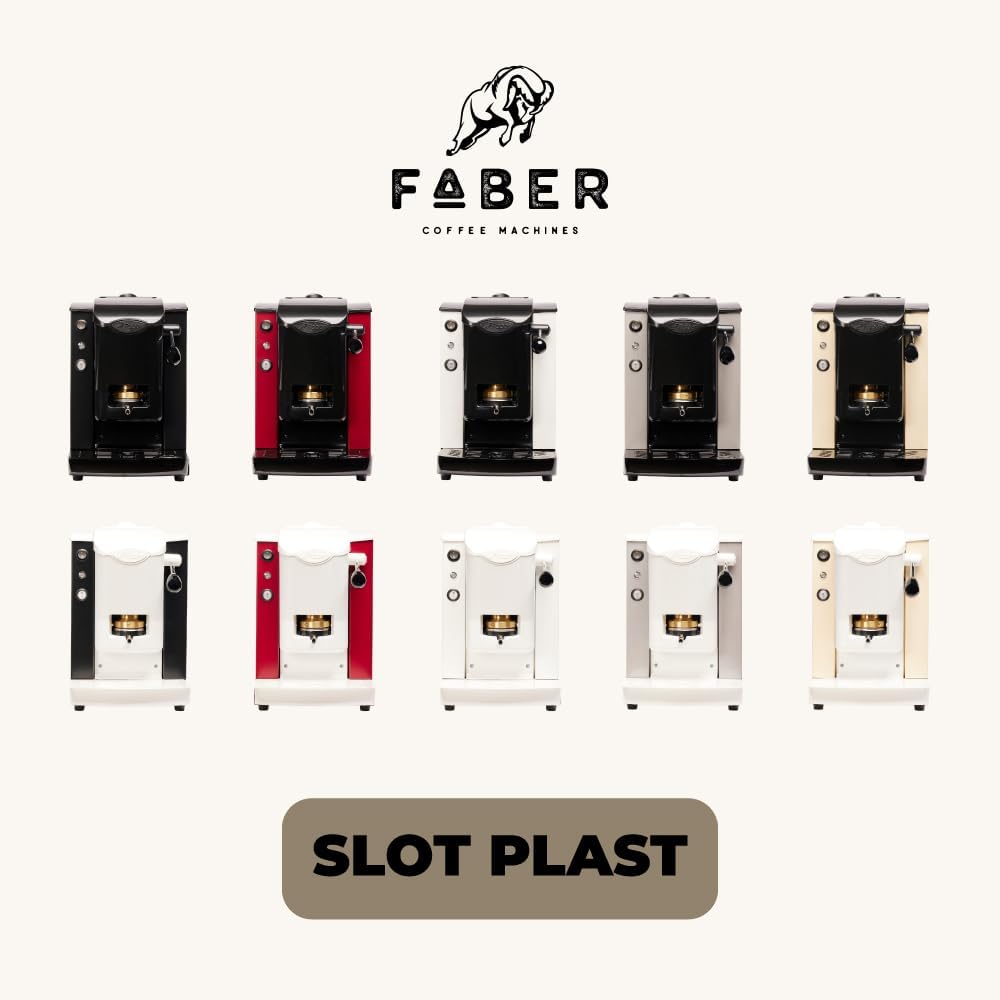 FABER COFFEE MACHINES | Plast-Schlitzmodell | Kaffeepadmaschine für ESE-Pads 44 mm | Einstellbarer M