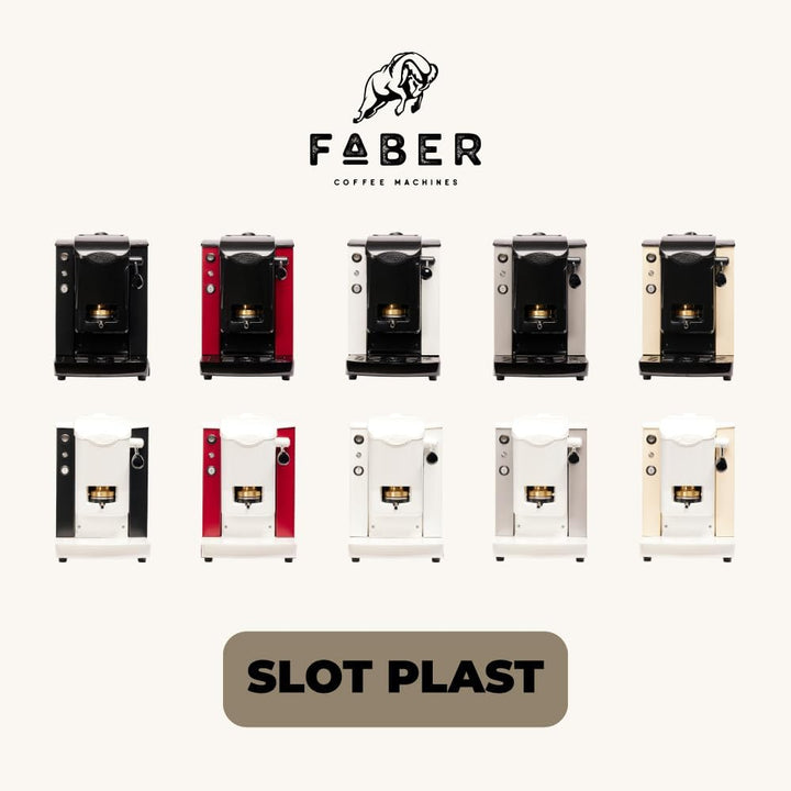 FABER COFFEE MACHINES | Plast-Schlitzmodell | Kaffeepadmaschine für ESE-Pads 44 mm | Einstellbarer M