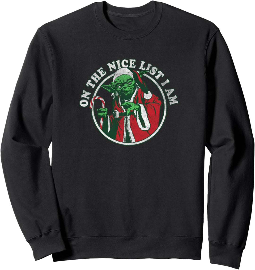 Star Wars Christmas Santa Yoda On The Nice List I Am Sweatshirt