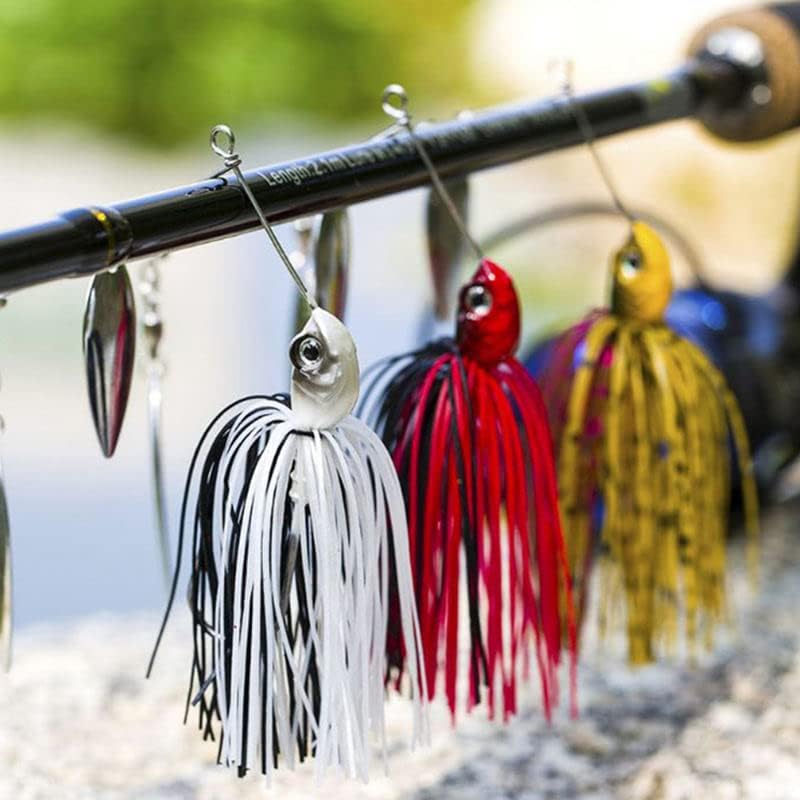 Messeneuheit 2024 Premium Chatterbait Set 5 Stück 20g in Köderbox | Krautblinker Shatterbait Chatter
