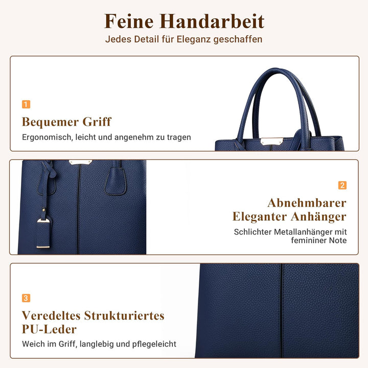 DIRRONA Elegant Damen Handtasche Schultertasche Gross Kapazität Umhängetasche Beiläufig Reise Tasche