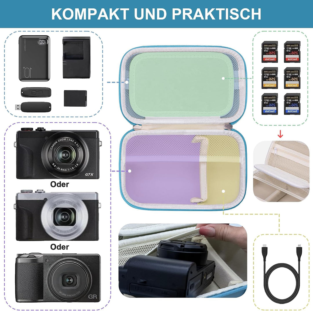 Leayjeen Digitalkamera-Tasche, kompatibel mit VAHOIALD/Rollei/ZAZYZIA/TOAIOHO/Kodak/GUEVWES/DODOSOUL