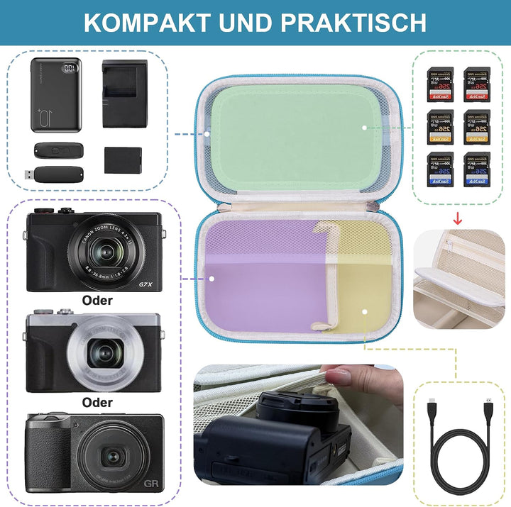 Leayjeen Digitalkamera-Tasche, kompatibel mit VAHOIALD/Rollei/ZAZYZIA/TOAIOHO/Kodak/GUEVWES/DODOSOUL