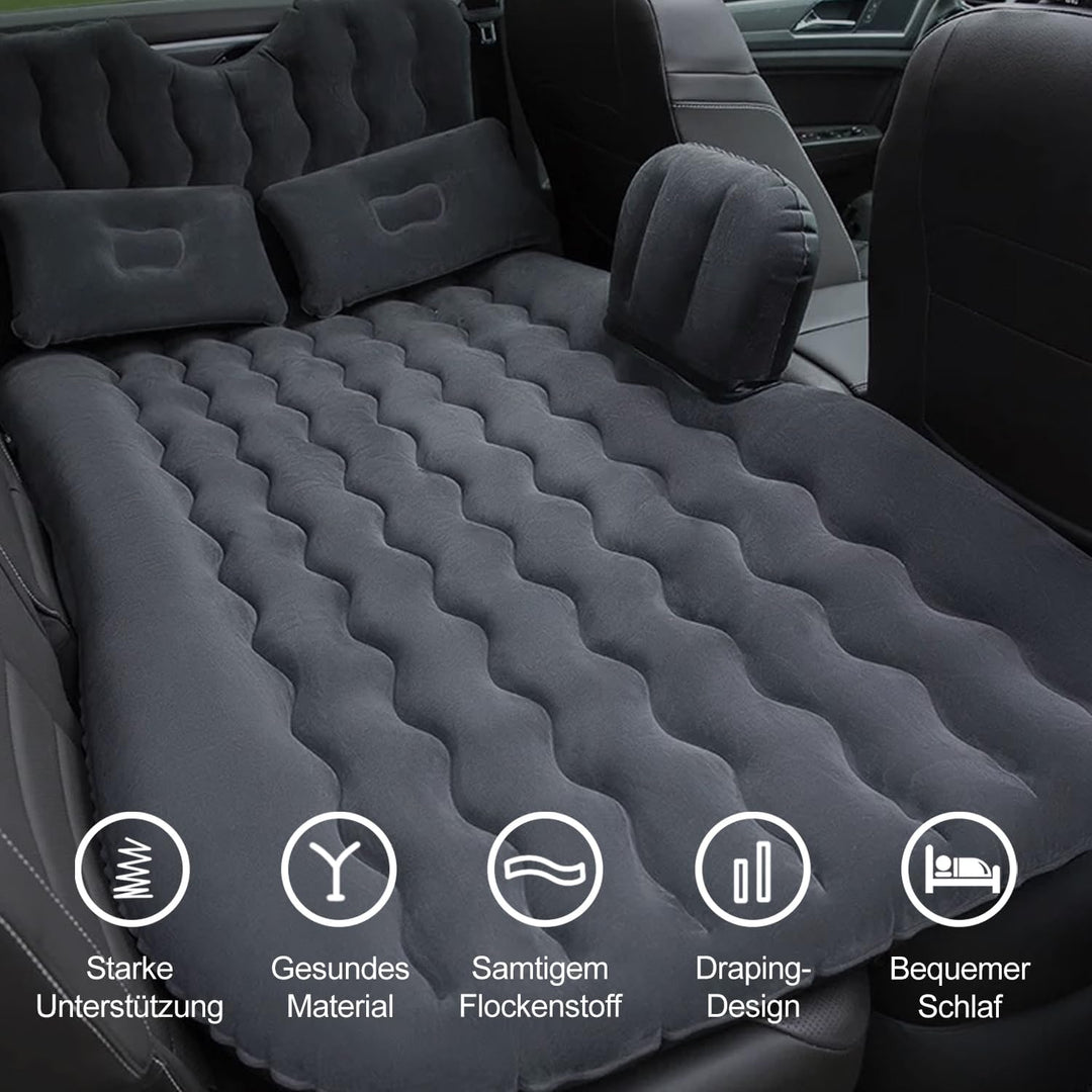Ergocar Auto Luftmatratze Aufblasbare Matratze mit Pumpe Air Bett Camping Auto Kissen für Reisen Cam