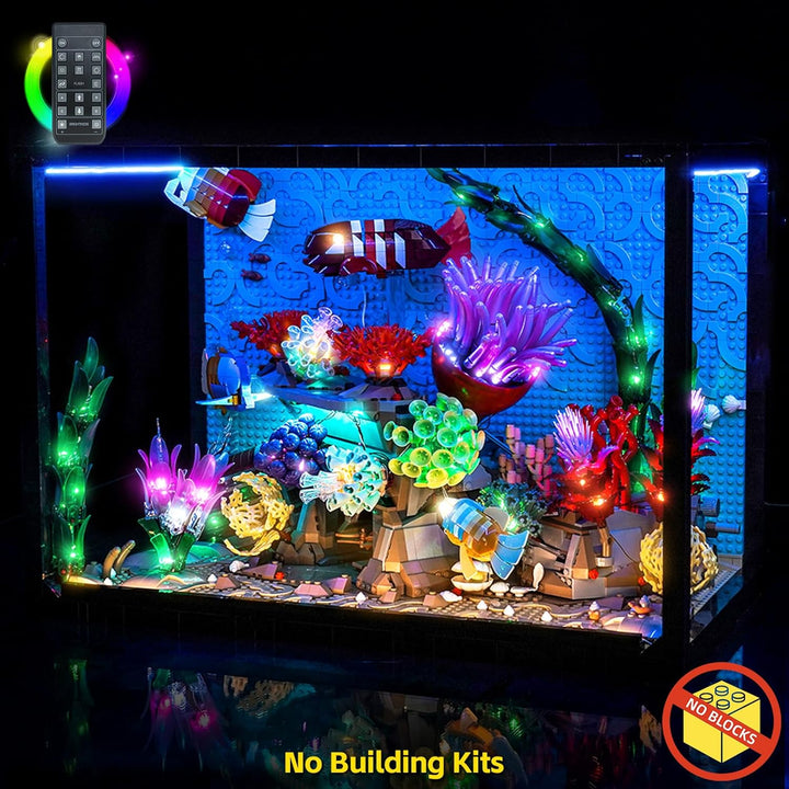 BrickBling Fernbedienung Licht-Kit Kompatibel mit Lego Tropical Aquarium 10366 (Kein Modell), Led Be