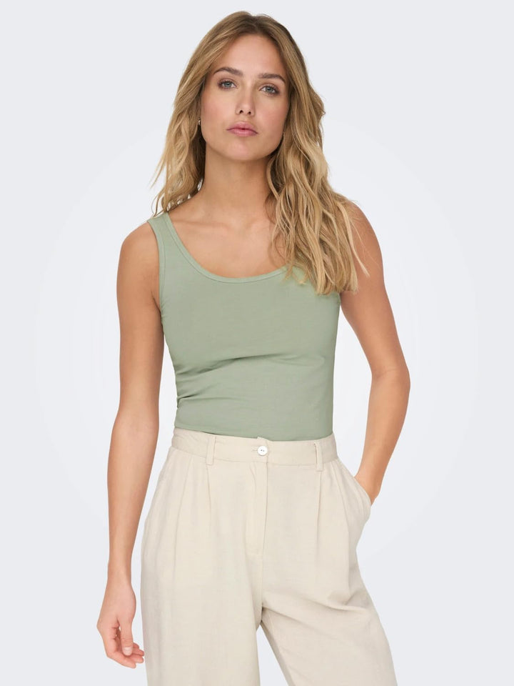 ONLY Damen Top Onllive Love Tank Noos XS Grün/Blau (1 X Desert Sage/ 1x Balsam Green/ 1x China Blue)