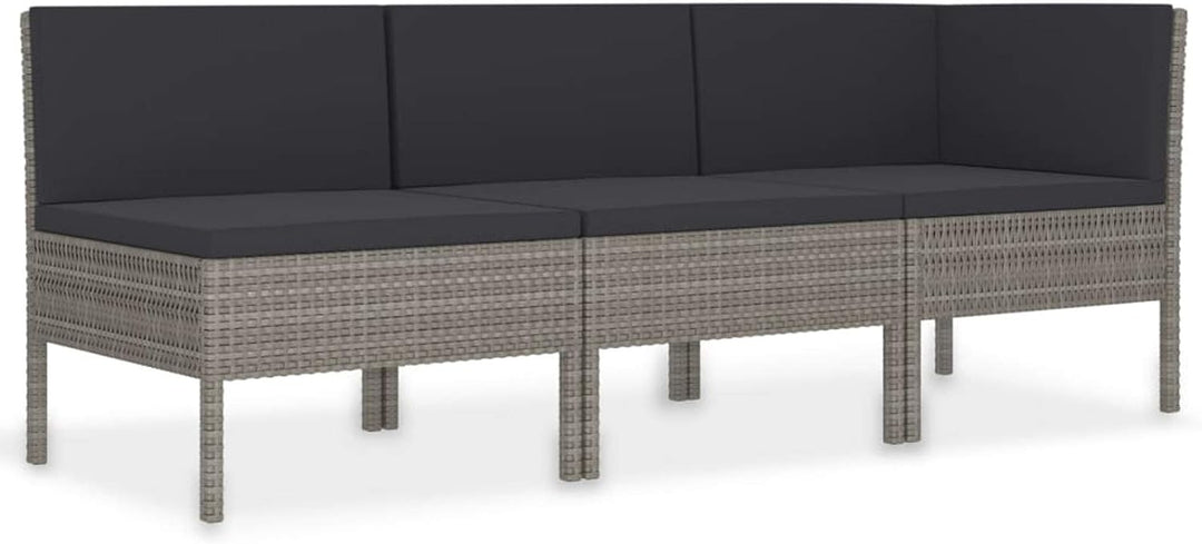 Tidyard 3-TLG.Garten-Lounge-Set Gartenmöbel-Set Gartenset Mobel Sofagarnitur Gartensofa Gartengarnit