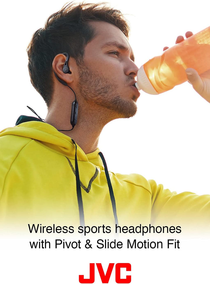 JVC, HA-EC25W-B-U Bluetooth-Sport-Kopfhörer, schweissfest, IPX2, Schwarz