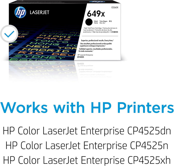HP 649X (CE260X) Schwarz Original Toner mit hoher Reichweite für HP Color Laserjet Enterprise CP4525