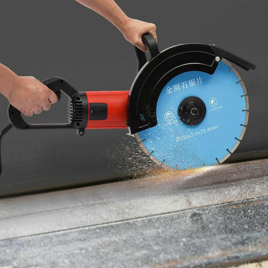 Mauernutfräse 3500W, Betonschneider 3800 U/min Schneidetiefe 85-140mm für Granit Beton Marmor Zement