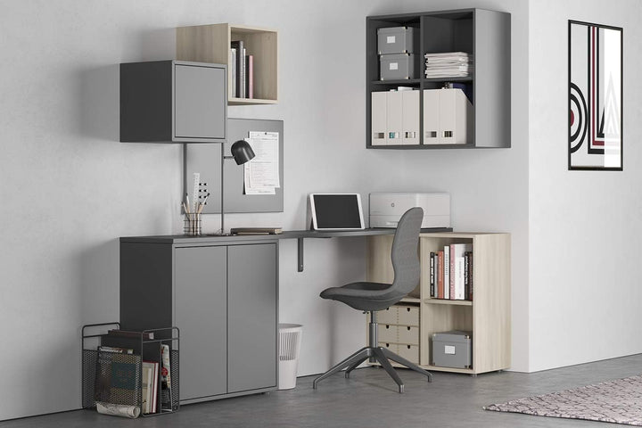 Iconico Home QBE, Wandwürfel mit 4 Fächern, Eingang, Wohnzimmer, Schlafzimmer, Jugendzimmer, Arbeits