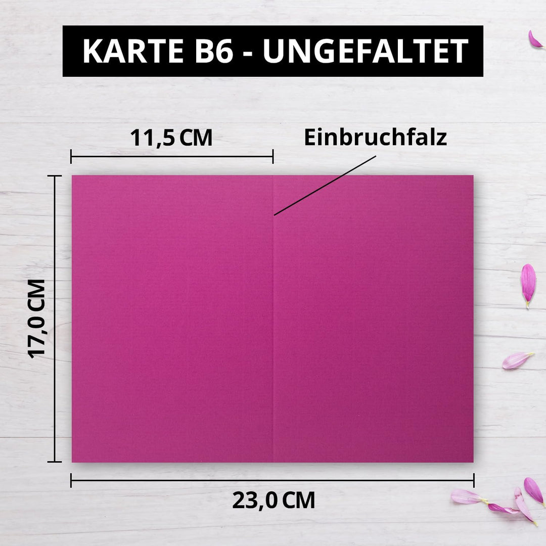 1000x Faltkarten B6 - Amarena - PREMIUM QUALITÄT - 11,5 x 17 cm - sehr formstabil - für Drucker geei