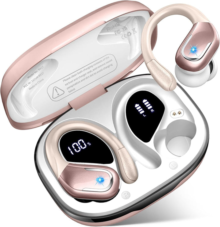 Bluetooth Kopfhörer Sport, 75Std 2025 Kopfhörer Kabellos Bluetooth 5.4, 3D Stereo Tiefer Bass IP-X8