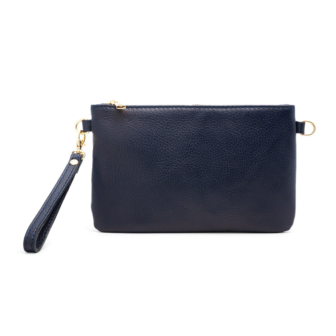 Mauro Pelletteria Damen-Clutch aus echtem Leder – Handtasche & Umhängetasche – 100% Made in Italy –