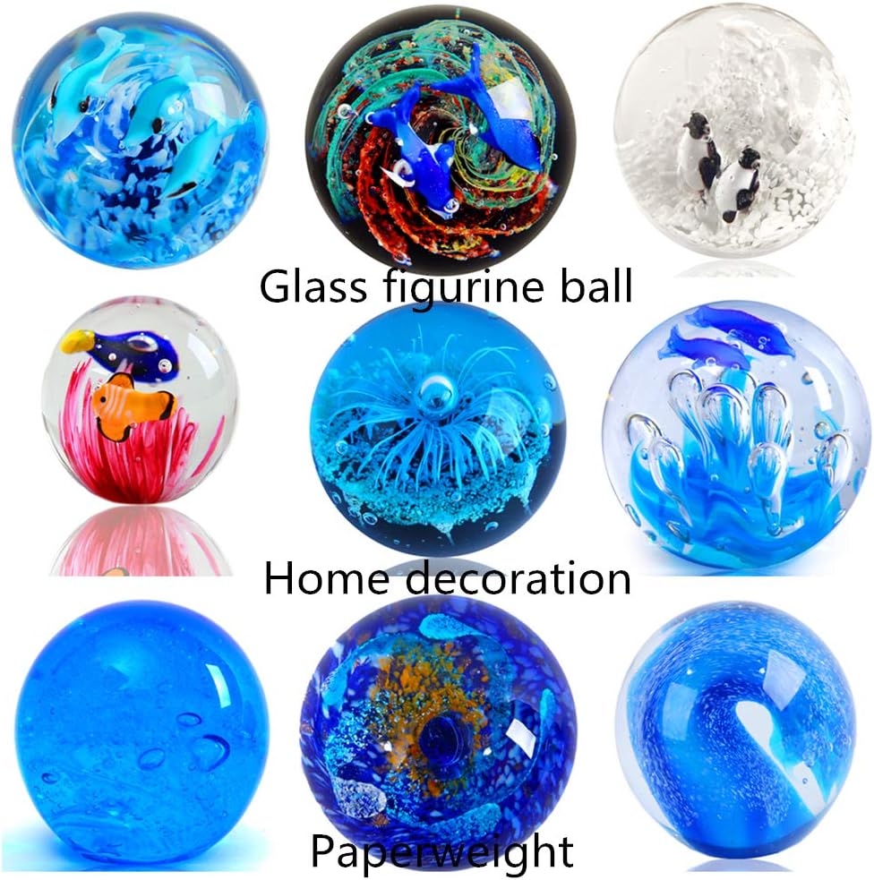 EUSTUMA Farbiges Glas Marine Life Statue, EIN Geschenk Für Marine Life Lovers ? Wohnkultur, Aquarium