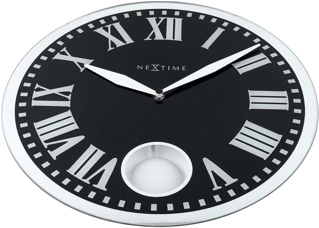 NeXtime Wanduhr - 43 x 4.2 cm - Glas - Weiss - &