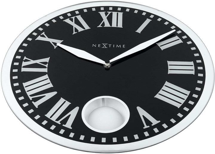 NeXtime Wanduhr - 43 x 4.2 cm - Glas - Weiss - &