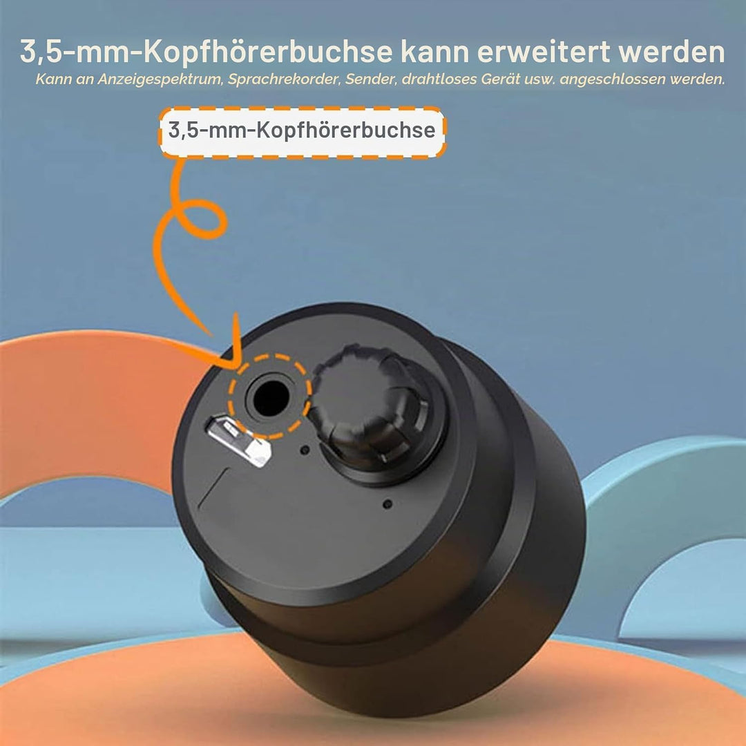 Mikrofon Sound Verstärker, Hochfester Sprach Hör Detektor durch die Wand mit 3,5 mm Kopfhörer, Tragb