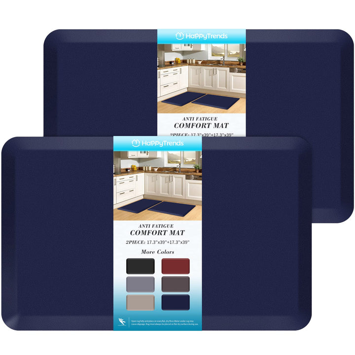 HappyTrends 2 Stück Küchenmatte, gepolsterte Anti-Ermüdungs-Bodenmatte, strapazierfähig, ergonomisch
