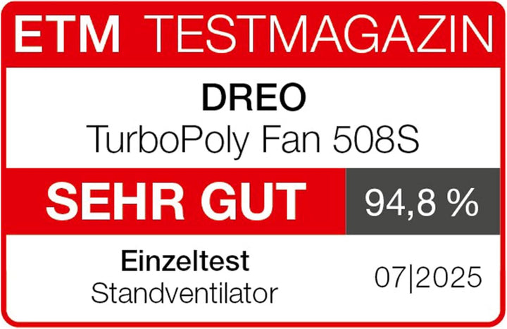 Dreo 23dB leiser Smart Standventilator, 24M Windentfernung 1200m³/h Luftvolume Turbo-Luftzirkulator
