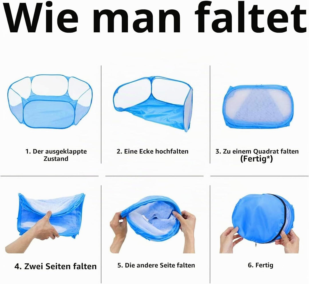 Kleintiere Laufstall, Faltbar Bällepool, Haustierzaun, Bällebad, Atmungsaktives Tierkäfigzelt,für Me