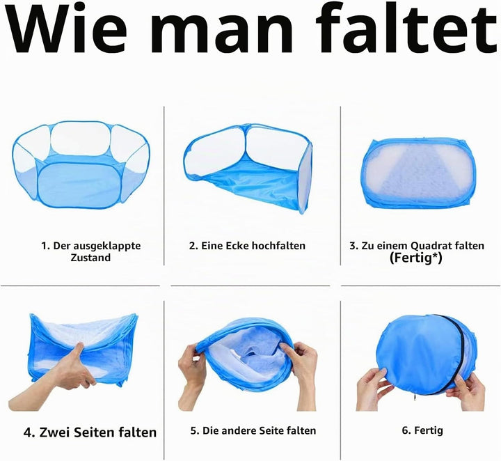Kleintiere Laufstall, Faltbar Bällepool, Haustierzaun, Bällebad, Atmungsaktives Tierkäfigzelt,für Me