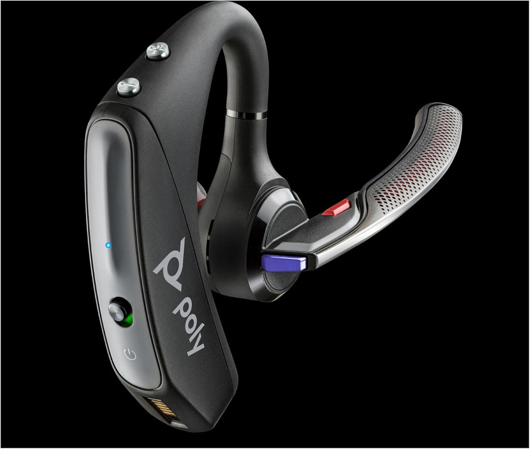 Plantronics – Voyager 5200 Office (Poly) Wireless Bluetooth-Headset, Active Noise-Cancelling, WindSm