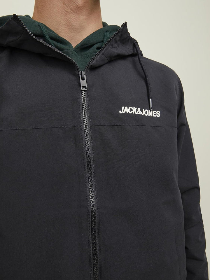 JACK &amp; JONES Herren Jjerush Blocking Hood Bomber Noos Jacke XS Black 1, XS Black 1