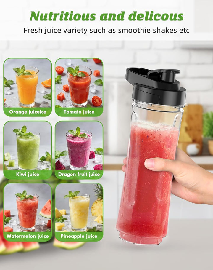 Smoothie Flaschen, Mixer Smoothie Maker Trinkflasche/Tritan flasche/Wasserflasche 600ml BPA-frei für