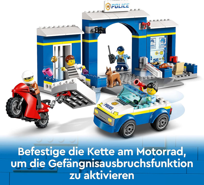 LEGO City Ausbruch aus der Polizeistation Spielset, Polizeiauto Spielzeug & City Blauer Monstertruck