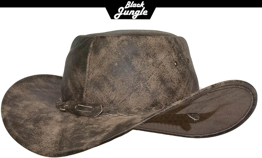 Black Jungle Denver Lederhut Westernhut Vollleder Cowboyhut Australienhut S Tan, S Tan