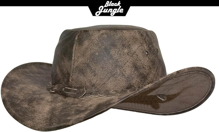 Black Jungle Denver Lederhut Westernhut Vollleder Cowboyhut Australienhut S Tan, S Tan