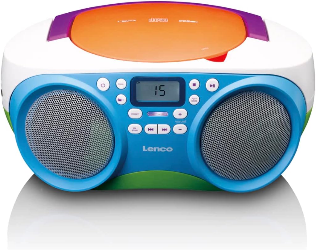 Lenco SCD-41 - CD-Player für Kinder - CD-Radio - Stereoanlage - Boombox - UKW Radiotuner - USB Ansch