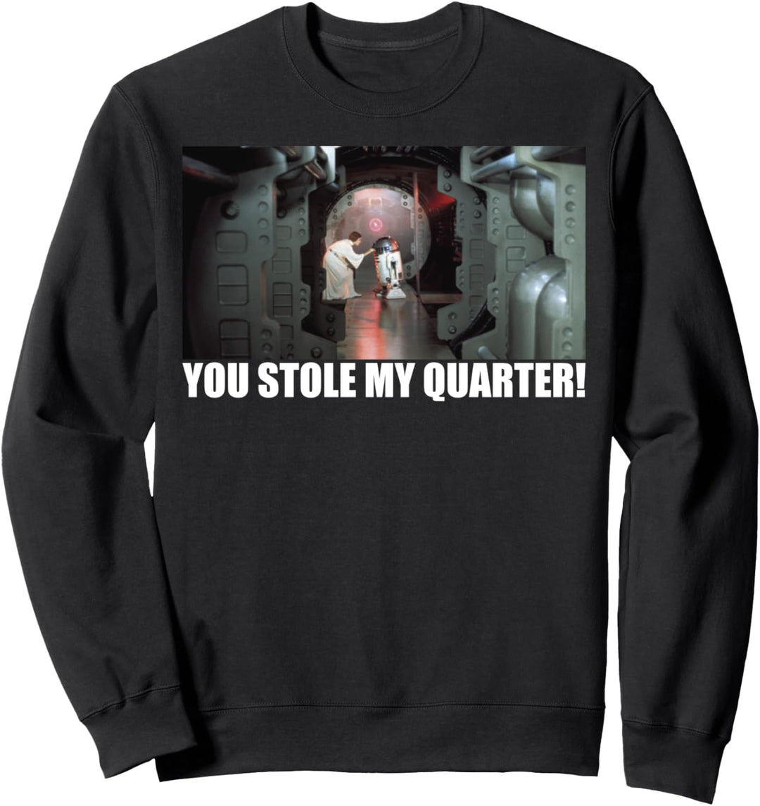 Star Wars Princess Leia & R2-D2 You Stole My Quarter Sweatshirt