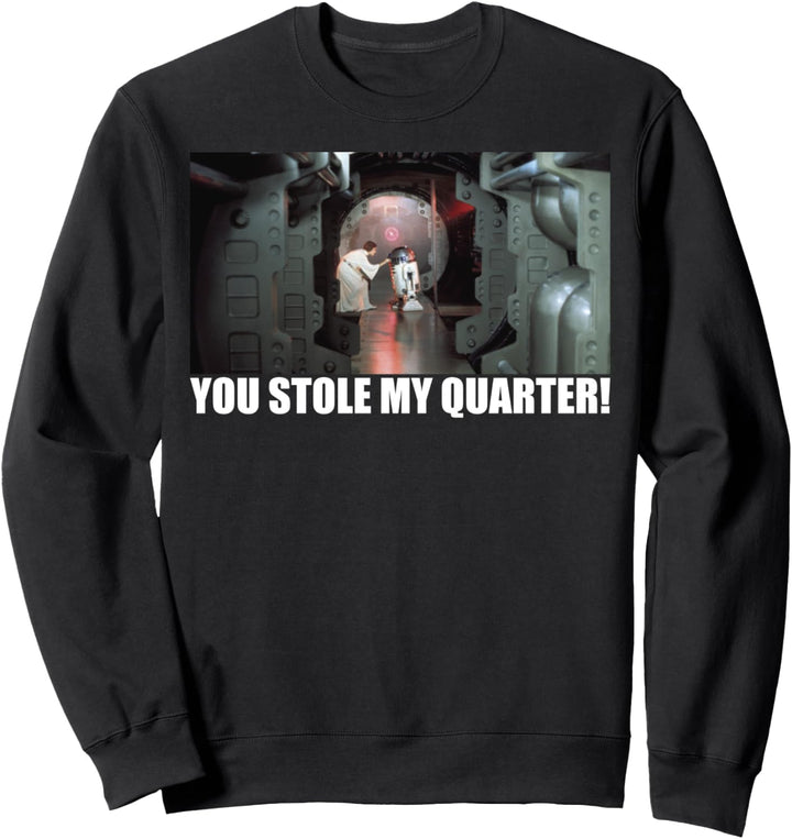 Star Wars Princess Leia & R2-D2 You Stole My Quarter Sweatshirt