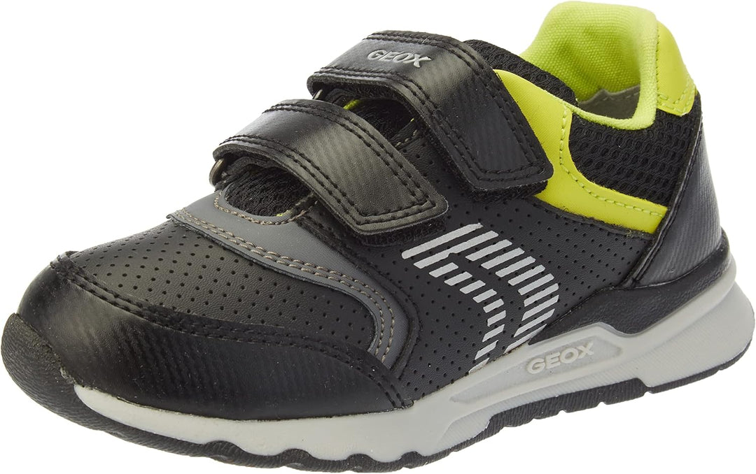 Geox Jungen B Pyrip Boy A Sneakers 21 EU Black Lime Green, 21 EU Black Lime Green